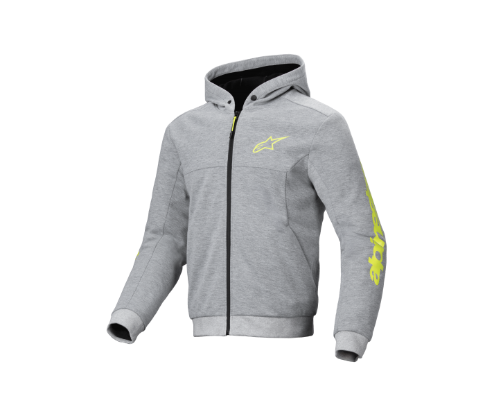 Sudadera Alpinestars Chrome V2 Sport Gris Brezo Amarillo Fluor |4200325-9232|