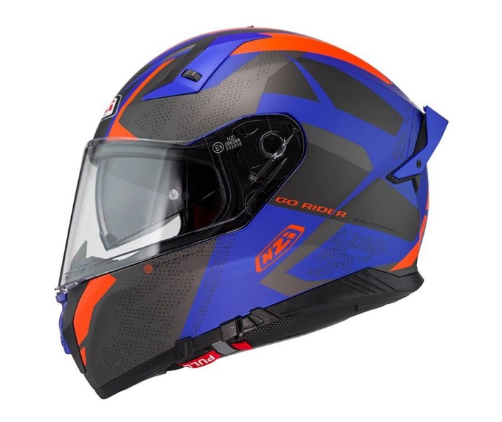 Casco Nzi Go Rider Duo Trident Azul Antracita Naranja Mate |150336A405|