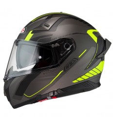 Casco Nzi Go Rider Duo Motion Antracita Negro Amarillo Mate |150336A406|