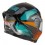 Casco Nzi Go Rider Duo Quadri Negro Naranja Verde Mate|150336A407|