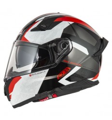 Casco Nzi Go Rider Duo Trident Negro Gris Rojo Brillo |150336A410|