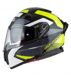 Casco Nzi Go Rider Duo Quadri Negro Gris Amarillo Brillo |150336A414|