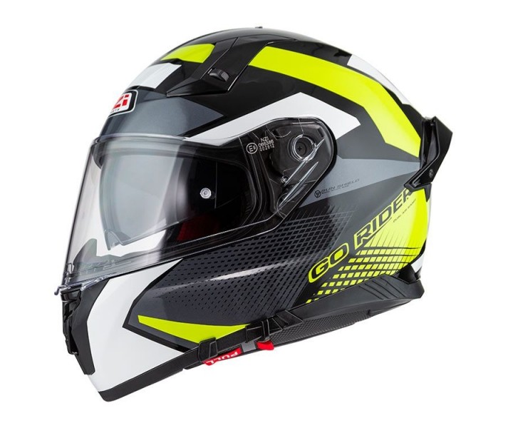 Casco Nzi Go Rider Duo Quadri Negro Gris Amarillo Brillo |150336A414|