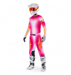 Traje Alpinestars Supertech Afd Mig Rosa Fluor Blanco