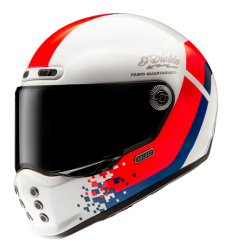 Casco Hjc V10 Fq20 Retro Blanco Rojo Azul |10462106|