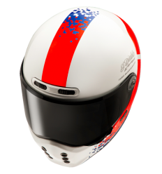 Casco Hjc V10 Fq20 Retro Blanco Rojo Azul |10462106|