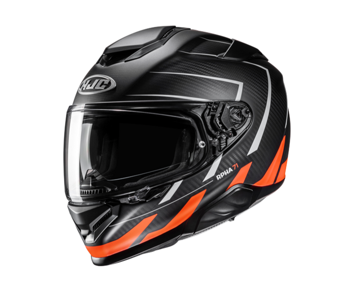 Casco Hjc Rpha71 Carbon Cano Negro Blanco Naranja |12747606|