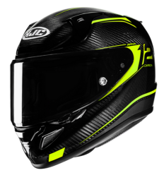 Casco Hjc Rpha12 Carbon Keres Negro Amarillo Fluor