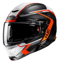 Casco Hjc Rpha91 Carbon Lagos Negro Blanco Naranja |14817606|