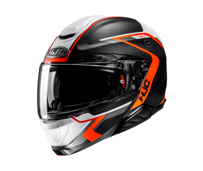 Casco Hjc Rpha91 Carbon Lagos Negro Blanco Naranja |14817606|