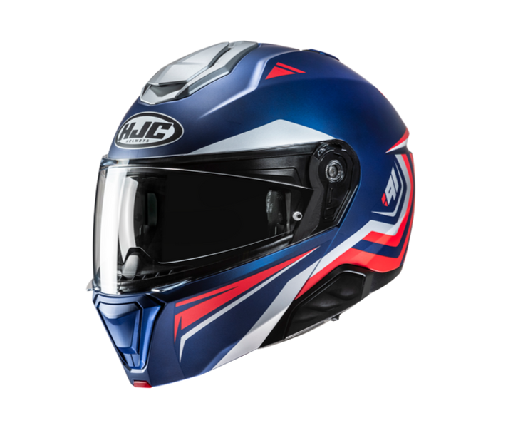 Casco Hjc I91 Tricus Azul Gris Rojo |15462106|