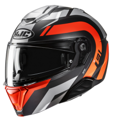 Casco Hjc I91 Arven Negro Gris Naranja |15477606|