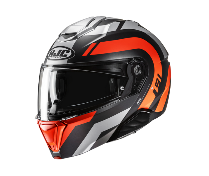 Casco Hjc I91 Arven Negro Gris Naranja |15477606|