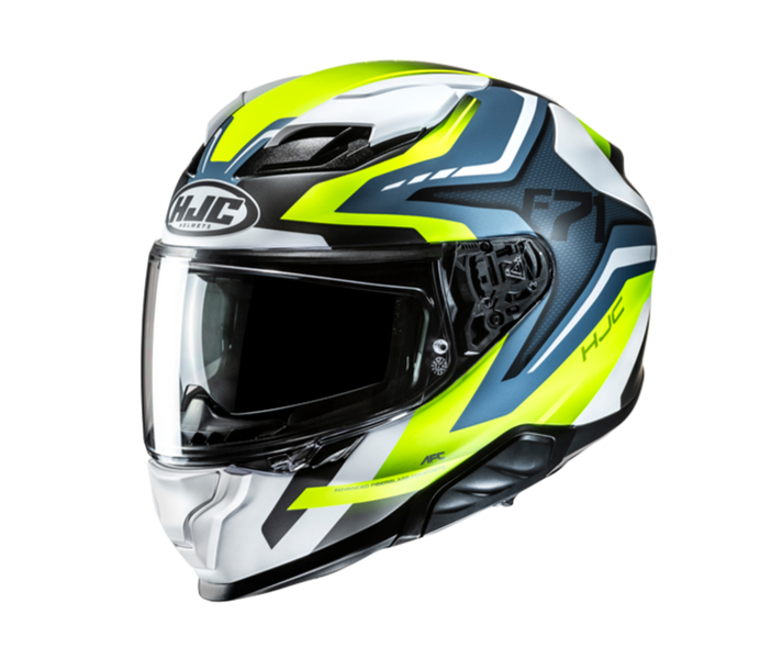 Casco Hjc F71 Fes Blanco Amarillo Azul |15927306|