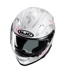 Casco Hjc F71 Eliz Blanco Gris Rosa |15930806|