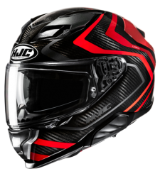 Casco Hjc F71 Carbon Nevio Negro Rojo |15950106|