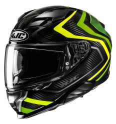 Casco Hjc F71 Carbon Nevio Negro Amarillo Fluor