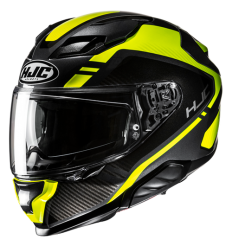 Casco Hjc F71 Tozz Negro Amarillo Fluor |15990306|