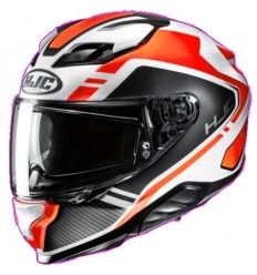 Casco Hjc F71 Tozz Negro Blanco Naranja |15997606|