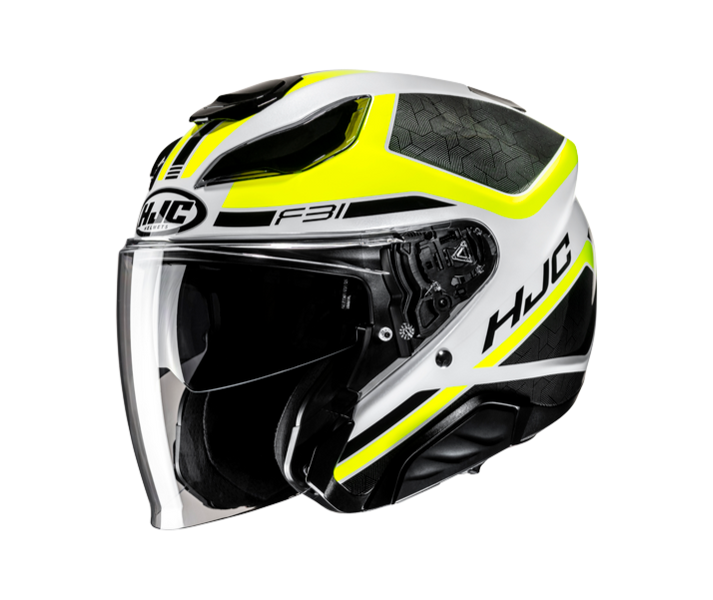 Casco Hjc F31 Ceron Blanco Gris Amarillo |16350306|