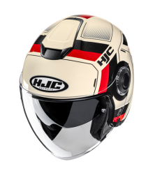 Casco Hjc I40N Velu Beige Negro Rojo |17160106|