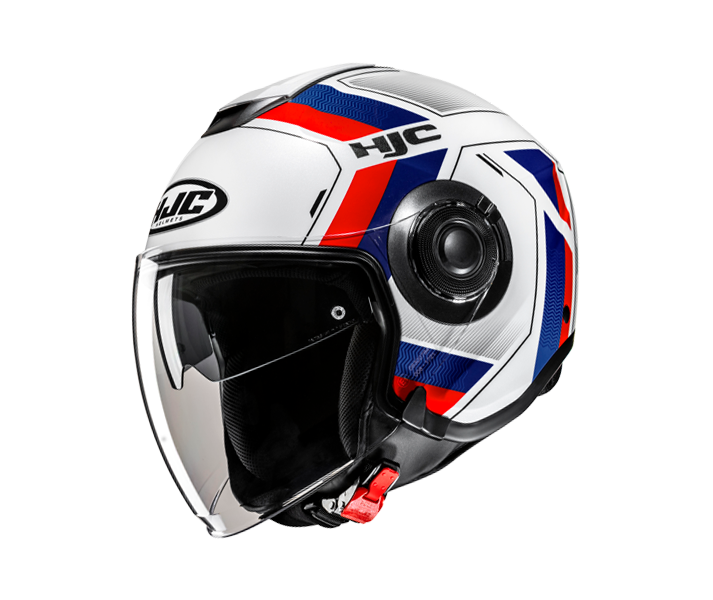 Casco Hjc I40N Velu Blanco Rojo Azul |17162106|