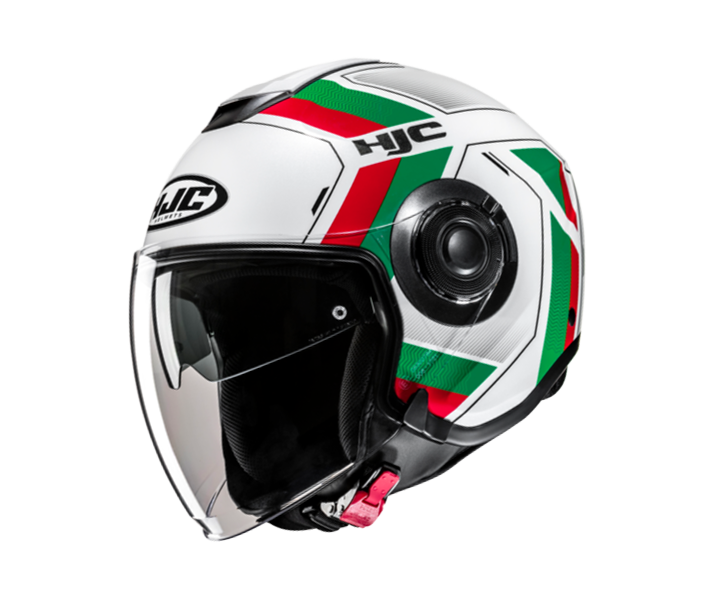 Casco Hjc I40N Velu Blanco Rojo Verde |17164106|