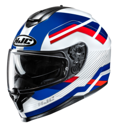 Casco Hjc C70N Belis Blanco Azul Rojo |18472106|