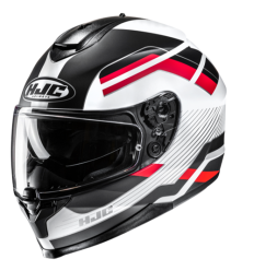 Casco Hjc C70N Belis Blanco Negro Rojo |18477106|