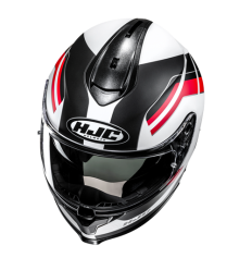 Casco Hjc C70N Belis Blanco Negro Rojo |18477106|