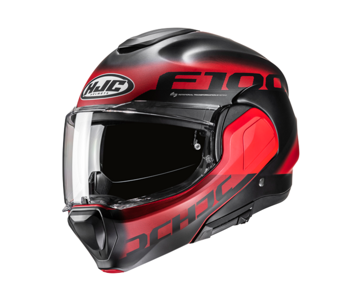 Casco Hjc F100 Hetal Negro Rojo |18937106|