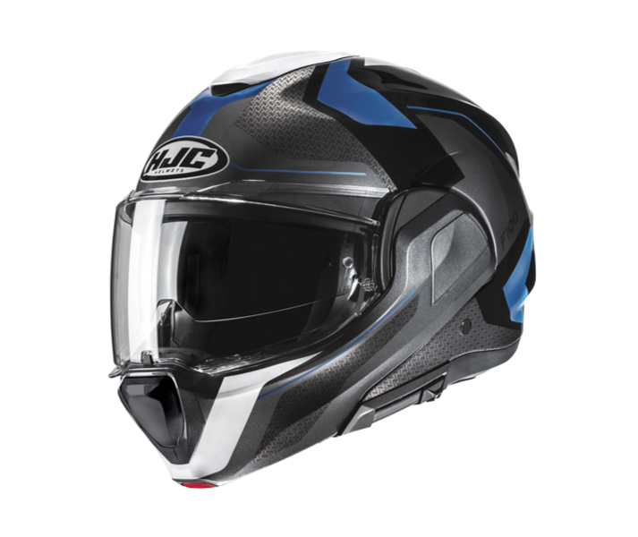 Casco Hjc F100 Bios Negro Gris Azul |18940206|