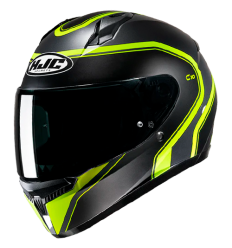 Casco Hjc C10 Elie Negro Amarillo Fluor |10067304|