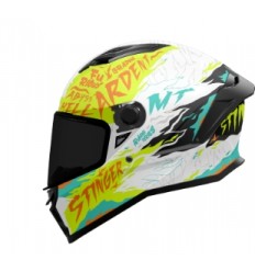 Casco MT Stinger 2 Ardent A3 Amarillo Blanco Negro Brillo |1334B700311|