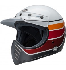 Casco Bell Moto-3 Rsd Saddleback Satin Blanco Brillo Negro