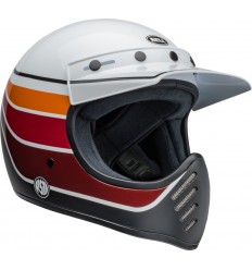 Casco Bell Moto-3 Rsd Saddleback Satin Blanco Brillo Negro