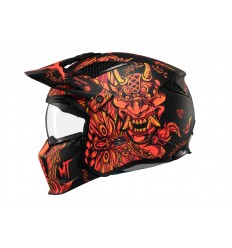 Casco Mt Streetfighter Sv S Hellish B5 Negro Rojo Mate |1327B02152|