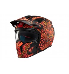 Casco Mt Streetfighter Sv S Hellish B5 Negro Rojo Mate |1327B02152|