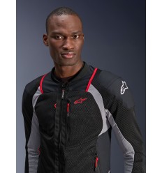 Chaqueta Alpinestars Troop-Air Pro Negro Gris Rojo Brillo |3301125-1087|