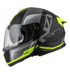 Casco Nzi Combi 3 Duo Orbe Negro Antracita Amarillo Mate