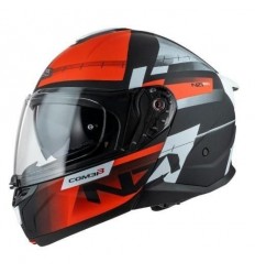 Casco Nzi Combi 3 Duo Metric Negro Rojo Blanco Mate