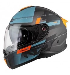 Casco Nzi Combi 3 Duo Metric Antracita Azul Naranja Mate